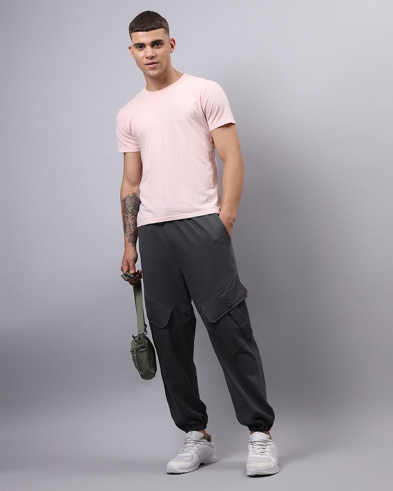 bewakoof Men's Grey Super Loose Fit Cargo Warm Joggers - Image 5